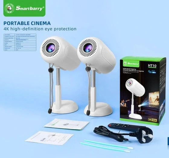 ویدئو پروژکتور هوشمند اسمارتبری Smartbarry مدل HT10 با پایه تلسکوپی تاش