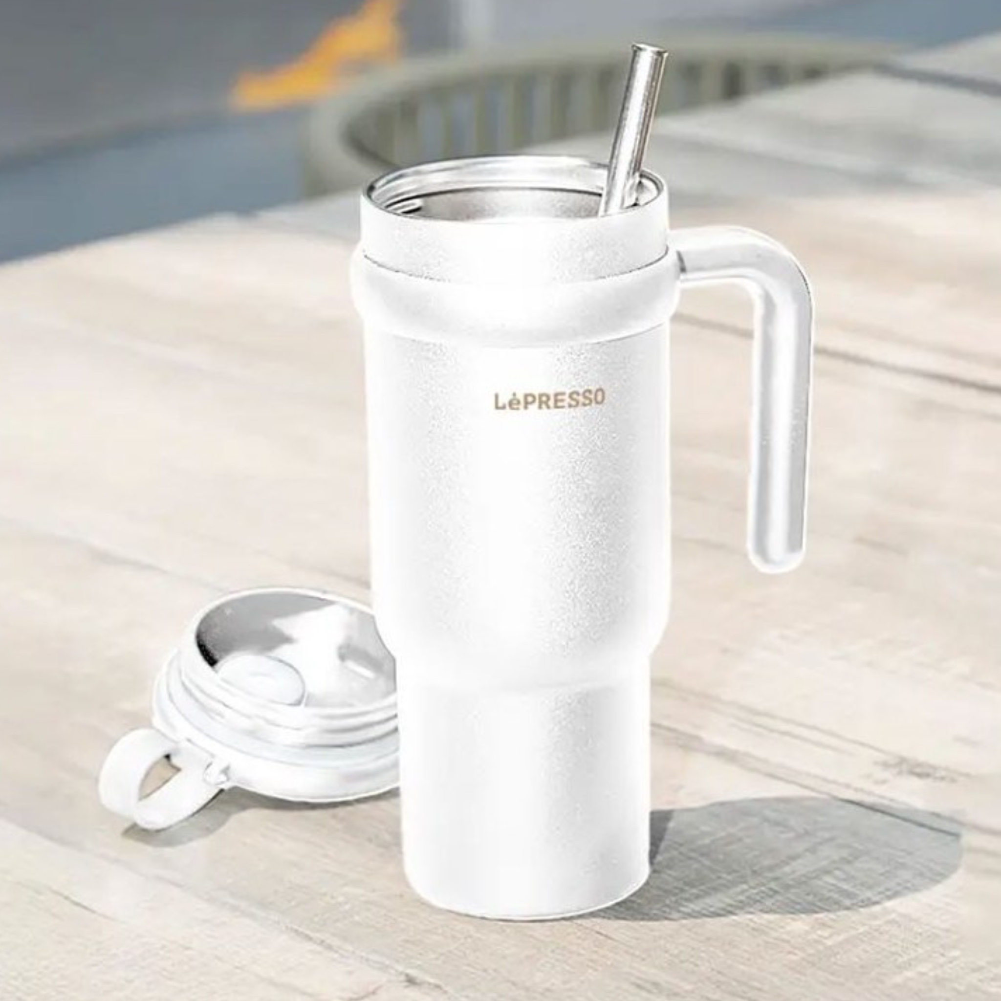 ماگ مسافرتی و عایق‌دار برند LePRESSO مدل QuirkSip Insulated Tumbler (با گنجایش ۱۲۰۰ میلی لیتر)