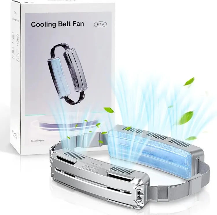 پنکه کمری پوشیدنی F79 دو فن با کمپرس سرمایشی Ice Compress