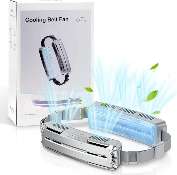 پنکه کمری پوشیدنی F79 دو فن با کمپرس سرمایشی Ice Compress